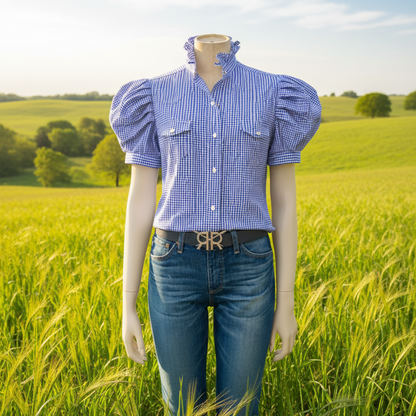 Double R - Western Gingham Blouse