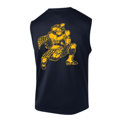 HPFV/JV Blue '26 - Navy Sleeveless Performance Tee with Fighting Scot