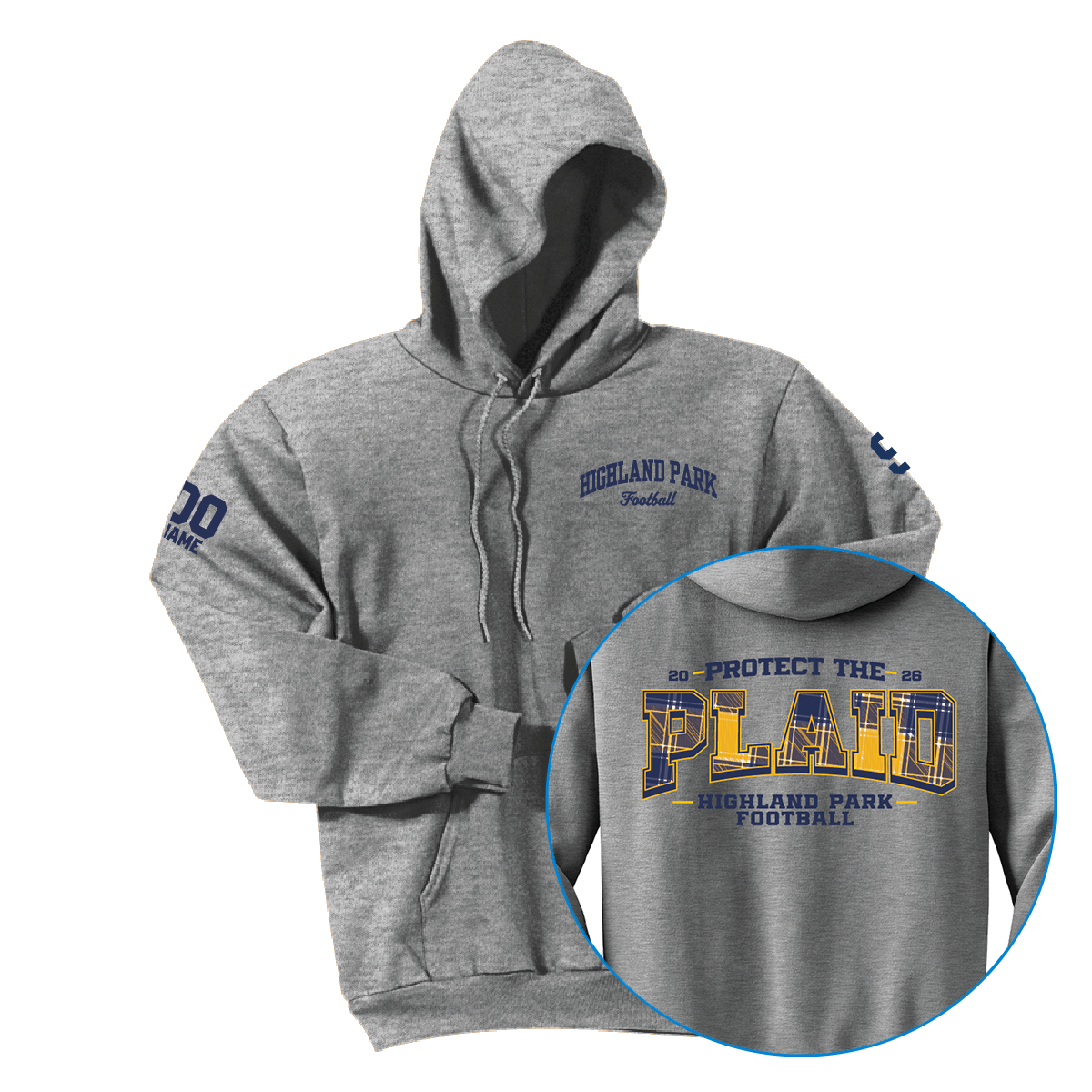 HPFV/JV Blue '26 - Gray Hoodie