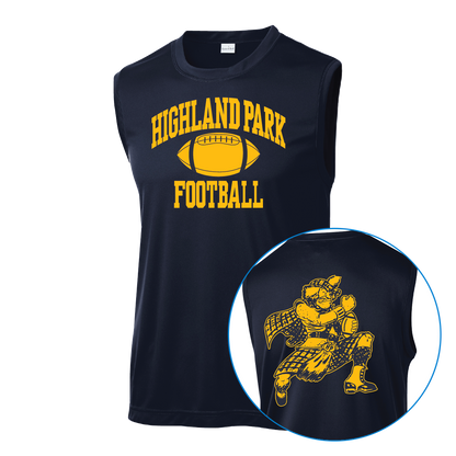 HPFV/JV Blue '26 - Navy Sleeveless Performance Tee with Fighting Scot