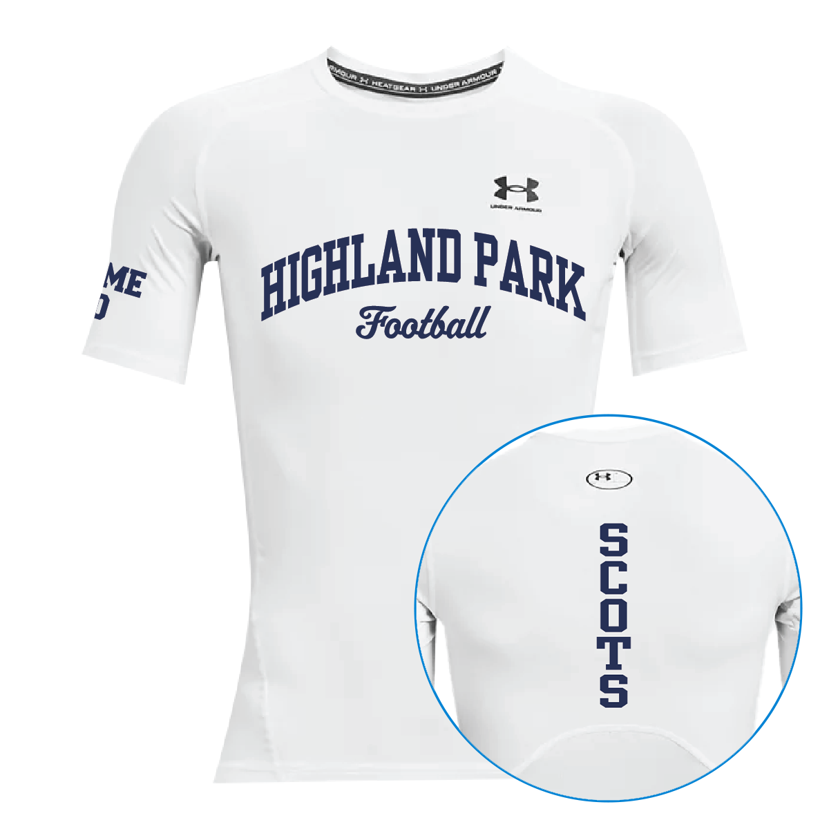 HPFV/JV Blue '26 - White UA Short Sleeve Compression