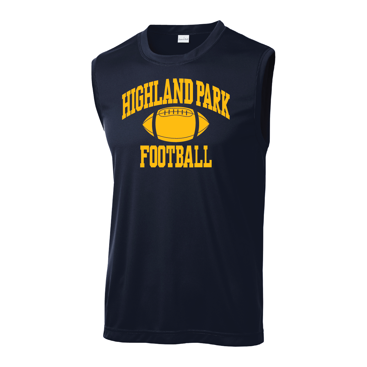 HPFV/JV Blue '26 - Navy Sleeveless Performance Tee with Fighting Scot