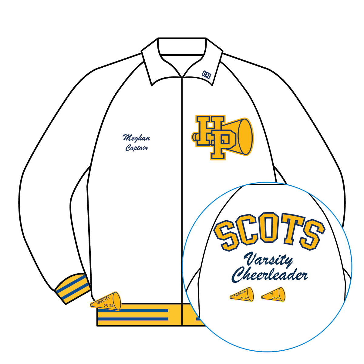 Letter Jacket (White Puffy Jacket)