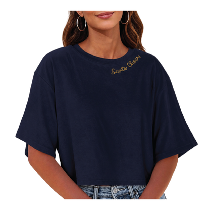 Cheer Mom Crewneck T-Waist Length Crop