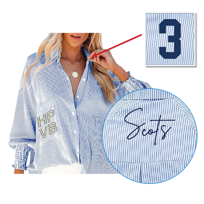 HPVB '26 - Mom Striped Button Down Shirt
